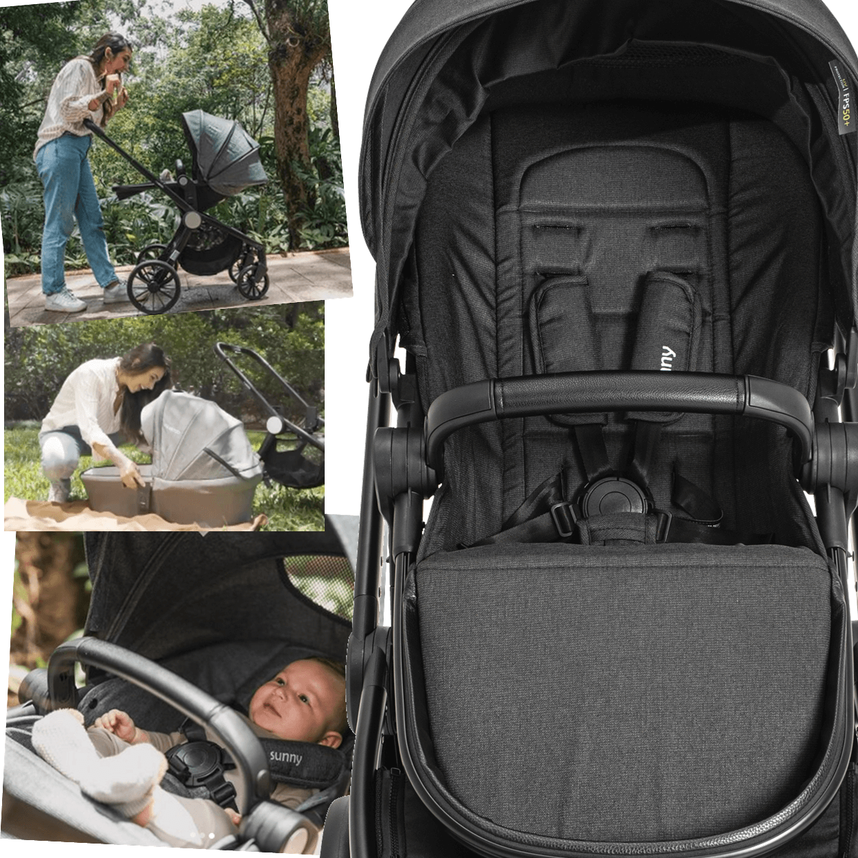 Carrinho de Bebe Moises Bebe Conforto Base Kiddo Sunny Preto - 4