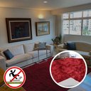 Ver imagem 2 de Tapete Furry Vermelho Casa Dona 200x250