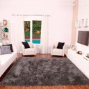 Ver imagem 1 de Tapete para Sala Shaggy Requinte Casa Dona 150x200cm Cinza