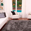 Ver imagem 2 de Tapete para Sala Shaggy Requinte Casa Dona 150x200cm Cinza