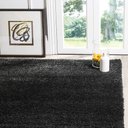 Ver imagem 2 de Tapete Peludo Luxo 100x150cm Casa Dona Preto