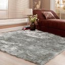 Ver imagem 1 de Tapete Retangular Felpudo Charme Casa Dona 150x200cm Cinza