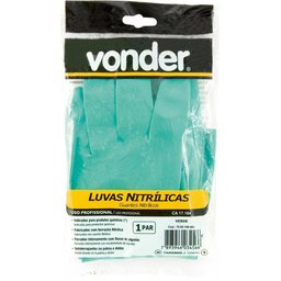Luva nitrílica g verde com forro ca17164 - Vonder - 2