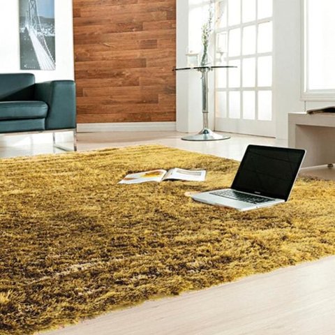 Tapete Peludo Sala e Quarto Casa Dona Felpudo Shaggy 150x200cm Bege