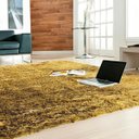Ver imagem 1 de Tapete Peludo Sala e Quarto Casa Dona Felpudo Shaggy 150x200cm Bege