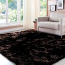 Ver imagem 1 de Tapete Retangular Felpudo Charme Casa Dona 150x200cm Preto