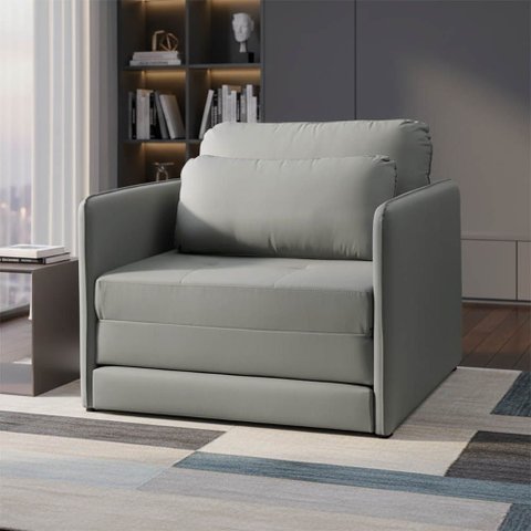 Poltrona Cama Retratil Compacta Dália Fixa Veludo K01 - D’Rossi