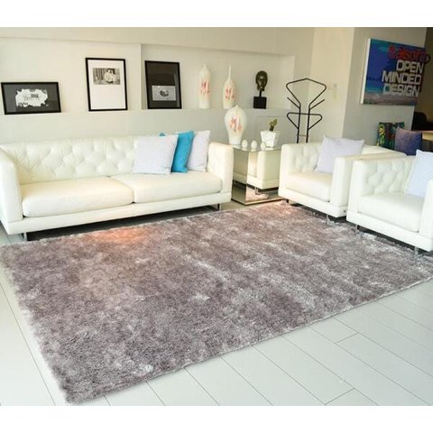 Tapete Felpudo Apolo Soft Class Casa Dona Cinza 150x200cm