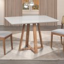 Ver imagem 2 de Mesa de Jantar Tampo de Vidro Retangular 140cm Off White Luna