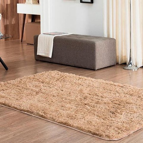 Tapete para Sala e Quarto Felpudo Soft Casa Dona 150x200 Bege