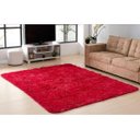 Ver imagem 1 de Tapete para Sala e Quarto Felpudo Soft Casa Dona 150x200 Vermelho