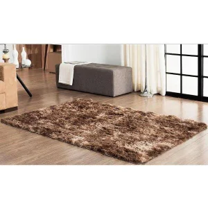 Tapete para Sala e Quarto Felpudo Soft Casa Dona 200x250 Marrom