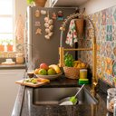 Ver imagem 6 de Kit Cuba Simples Gourmet 44x44 Inox 304 com Torneira Retrátil Brinovar Luxo