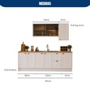 Ver imagem 3 de Cozinha Modulada Olivia 5 Peças com Aéreo com Vidro Reflex e Balcão de 120cm para Pia Poliman Móveis