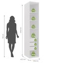 Ver imagem 2 de Guarda Roupa Modulado 100% Mdf 1 Porta 3 Gavetas e 1 Cabideiro 45cm Branco- Evolution - Robel Móveis