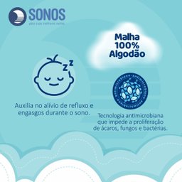 Encosto Travesseiro Sonos para Bebê 8cm de Altura - 3