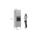 Ver imagem 3 de Paneleiro de Cozinha Allure C- 5 Portas 1 Nicho P- Forno 70cm Jequitiba-Gris Fosco - Linea