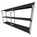 Ver imagem 1 de Mini Porta Pallet 200 Kg por Nivel Inicial + Continuação com 3 Niveis Preto com Mdf Preto