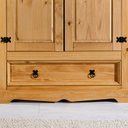 Ver imagem 4 de Guarda Roupa Madeira 2 Portas 1 Gaveta Armário Rustico Idimex