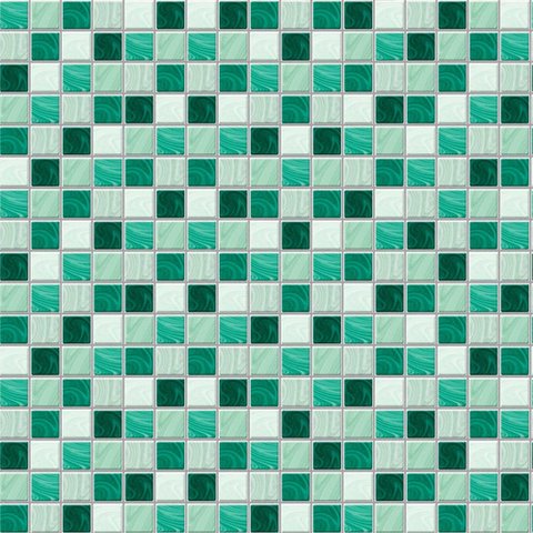 Papel de Parede Decorativo Pastilhas em Tons de Verde 2,50m