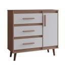 Ver imagem 3 de Cômoda Sapateira Mila 95cm 1 Porta 3 Gavetas Cor:savana / Off White