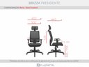 Ver imagem 7 de Cadeira Brizza Relax com Bracos Regu C Apoio Tela Poli Preto