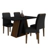 Mesa de Jantar 1,36 4 Cadeiras Suiça Imbuia/preto/preto - M. Arapongas Imbuia/preto/preto 06 - 1