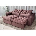 Ver imagem 2 de Sofá Retrátil e Reclinável Ipanema 1,80m em Tecido Veludo C/pillow Nos Braços - Montagem Inclusa:ros
