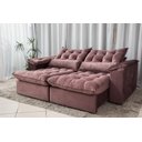 Ver imagem 1 de Sofá Retrátil e Reclinável Ipanema 1,80m em Tecido Veludo C/pillow Nos Braços - Montagem Inclusa:ros