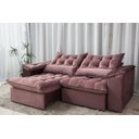 Ver imagem 5 de Sofá Retrátil e Reclinável Ipanema 1,80m em Tecido Veludo C/pillow Nos Braços - Montagem Inclusa:ros