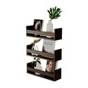 Ver imagem 2 de Kit 3 Prateleiras Porta Livros Preta 60 X 12cm Suporte Invisivel
