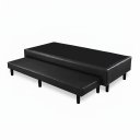 Ver imagem 1 de Base Cama Box Solteiro com Cama Auxiliar Conjugada:corino Preto/solteiro