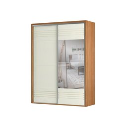Guarda-roupa Roupeiro Solteiro com 02 Portas 179 Cm 100% Mdf Dalla Costa: Freijó/off White - 2 Guarda-roupa Roupeiro Solteiro com 02 Portas 179 Cm 100% Mdf Dalla Costa: Freijó/off White - 2