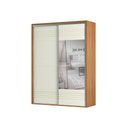 Ver imagem 2 de Guarda-roupa Roupeiro Solteiro com 02 Portas 179 Cm 100% Mdf Dalla Costa: Freijó/off White