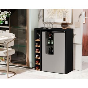 Adega Planejada Carvalho 4008 Cor Preto / Nature - Comprar Moveis em Casa