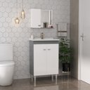 Ver imagem 1 de Conjunto para Banheiro Kit Econômico com Pés - Fabribam Gabinetes