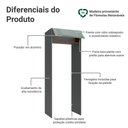 Ver imagem 3 de Porta-geladeira 83 Cm 1 Porta Basculante Cinza/rustic/cinza Lux Madesa