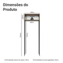 Ver imagem 2 de Porta-geladeira 83 Cm 1 Porta Basculante Cinza/rustic/cinza Lux Madesa