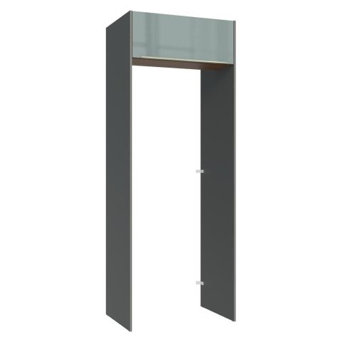 Porta-geladeira 83 Cm 1 Porta Basculante Cinza/rustic/cinza Lux Madesa