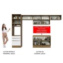 Ver imagem 7 de Cozinha 340001 Com Armário E Balcão Rustic/Branco Veludo