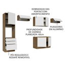 Ver mais imagens de Cozinha 340001 Com Armário E Balcão Rustic/Branco Veludo
