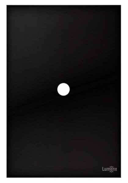 Tomada placa Coaxial Espelho em Acrilico Glass Lumenx Preto - 1