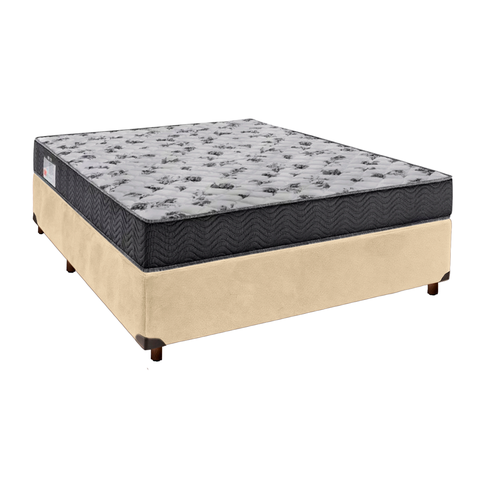 Cama Box Perola Casal + Colchão D33 Iso100 Ortobom