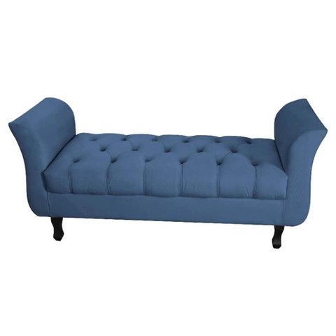 Divã Recamier Barcelona - 1,50 Suede - Cinza Escuro