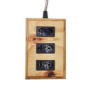 Ver imagem 1 de Régua Extensão Elétrica Filtro de Linha Madeira 3 Tomadas:preto e Branco