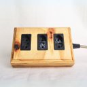 Ver imagem 2 de Régua Extensão Elétrica Filtro de Linha Madeira 3 Tomadas:preto e Branco