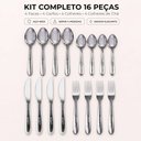 Ver imagem 4 de Jogo de Talheres Toledo 16 Peças Aço Inox Prata Western Home