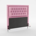 Ver imagem 1 de Cabeceira Estofada Decorativa Pegasus 160 Para Cama Queen Sued Rosê Aradecor