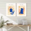 Ver imagem 2 de Kit 2 Quadros Arte Matisse The Soul e The Sky 33x24cm - com Vidro:moldura Branca