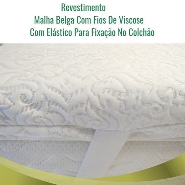 Pillow Top Feng Shui Cristais De Energia Viscoelástico Gel Casal Infusion 6cm - 5